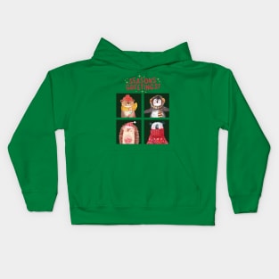 Seasons Greetings Tis The Season To Be Jolly Cute Christmas animals Kids Hoodie